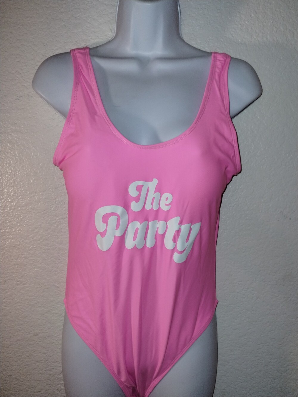 Pink Swimsuit One-Piece 'The Party'  sz Large Barbiecore